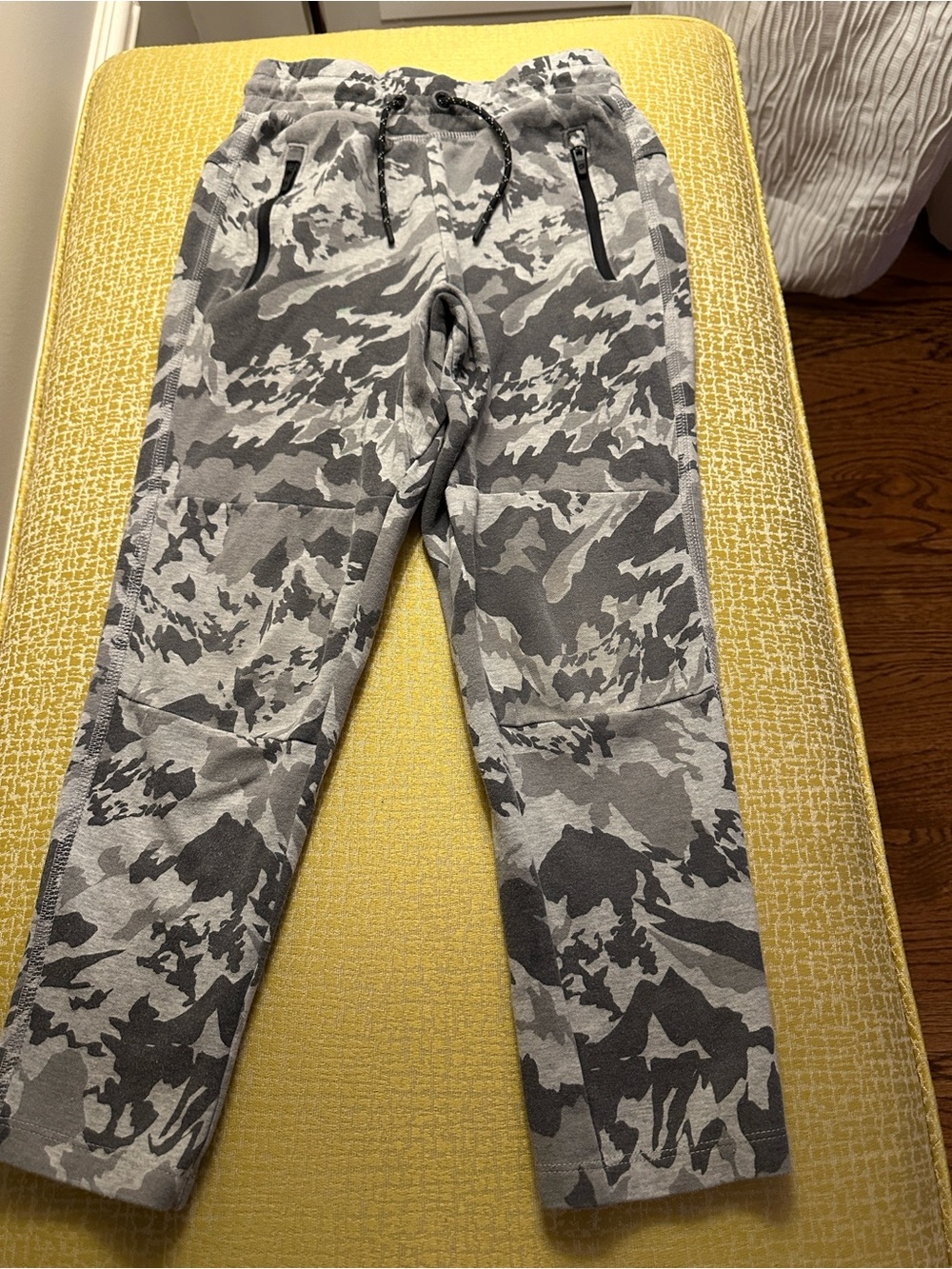 GAP Kids Gray Camouflage Zip Joggers